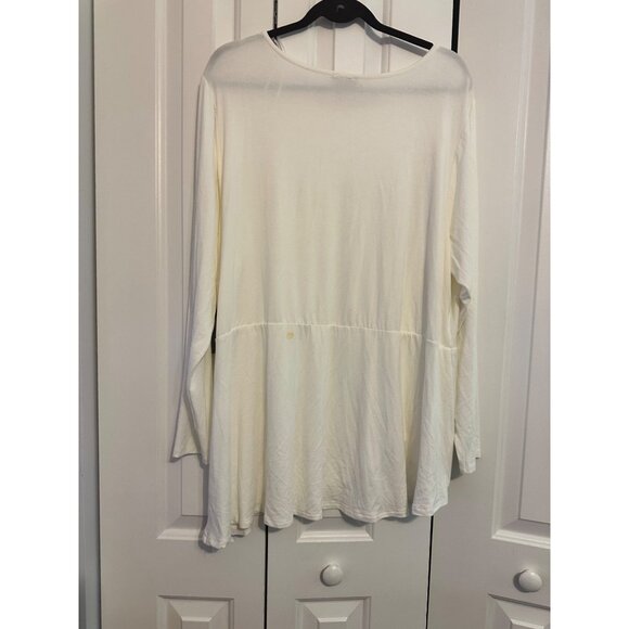 VINCE‎ CAMUTO New Ivory Long Sleeve Asymmetrical Hem Top Shirt Size 3X NWT $79 - Picture 6 of 7